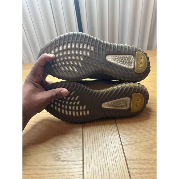 Adidas Yeezy Boost 350 V2 Earth Men's Knit Sport Shoe Sneakers Brown Tans - Picture 9 of 15